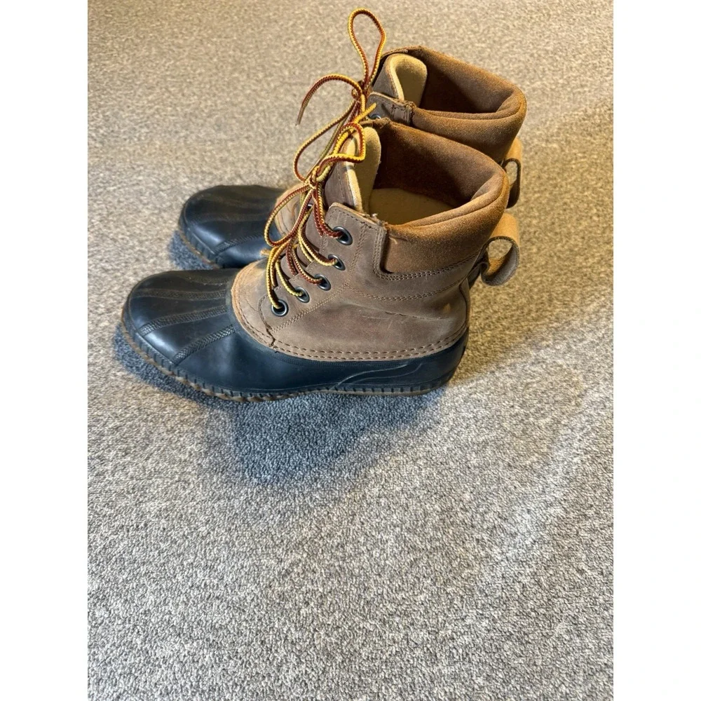 Cheyanne Brown Leather Winter Duck Ankle Boots Sorel Men Sz. 8